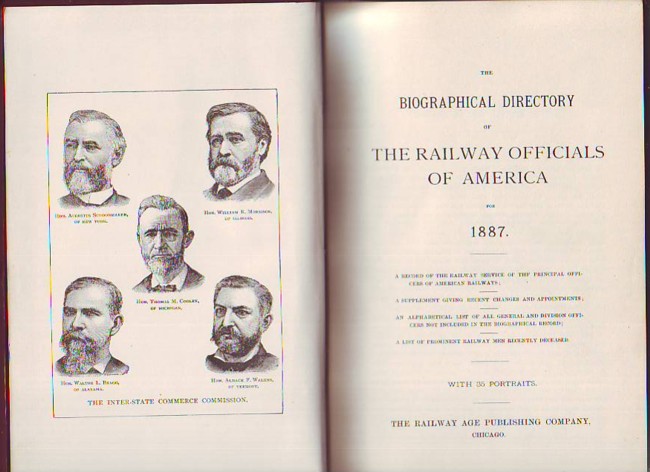 Image for The Biographical Directory of the Railway Officials of America for 1887