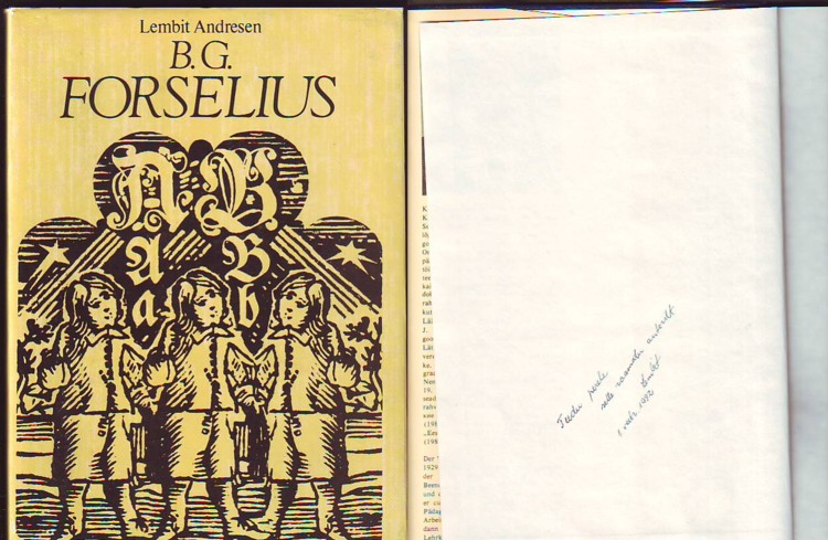 Image for B.G. Forselius, Kirjamees ja rahvavalgustaja (inscribed & signed)