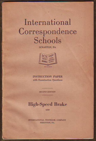 Image for HIGH-SPEED BRAKE, Instruction Paper with Examination Questions