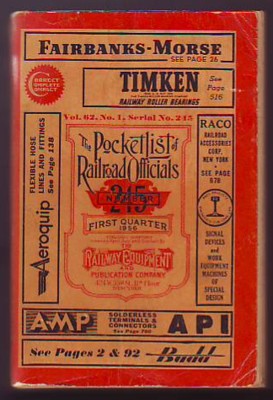 Image for THE POCKET LIST OF RAILROAD OFFICIALS, Number 245, First Quarter 1956