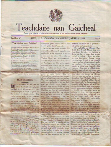 Image for TEACHDAIRE NAN GAIDHEAL, An Giblin (April) 1933