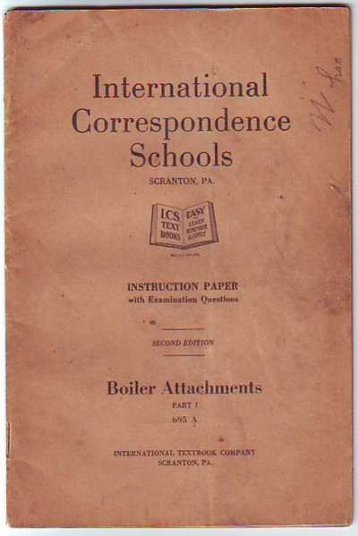 Image for Boiler Attachments, Part 1, Instruction Paper with Examination Questions