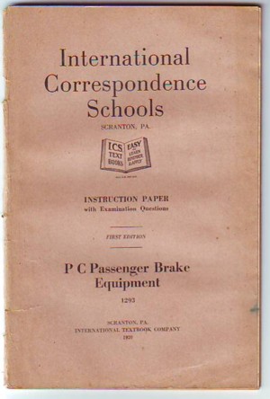 Image for P C Passenger Brake Equipment, Instruction Paper with Examination Questions
