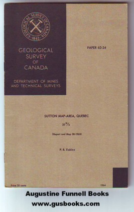 Image for Sutton Map-Area, Quebec