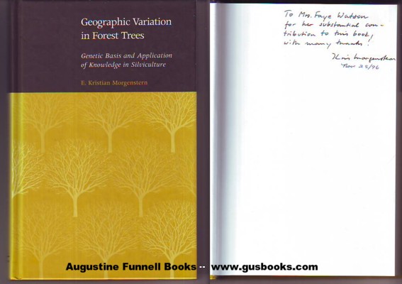 Image for GEOGRAPHIC VARIATION IN FOREST TREES, Genetic Basis and Application of Knowledge in Silviculture (signed)