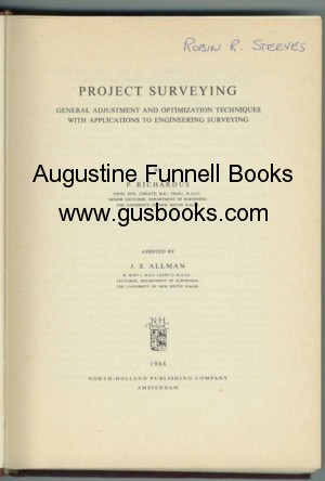 Image for PROJECT SURVEYING, General Adjustment and Optimization Techniques with Applications to Engineering Surveying