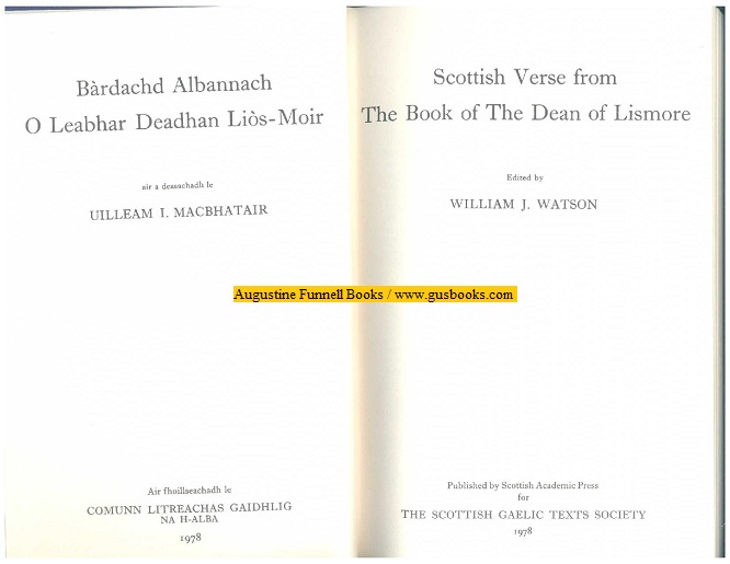 Image for Bardachd Albannach O Leabhar Deadhan Lios-Moir / Scottish Verse from The Book of the Dean of Lismore