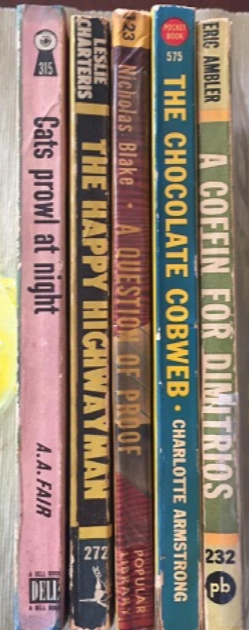 Image for An AFB 5-book mystery multi-pack:  A Coffin For Dimitrios,The Chocolate Cobweb, A Question of Proof, The Happy Highwayman, Cats Prowl at Night