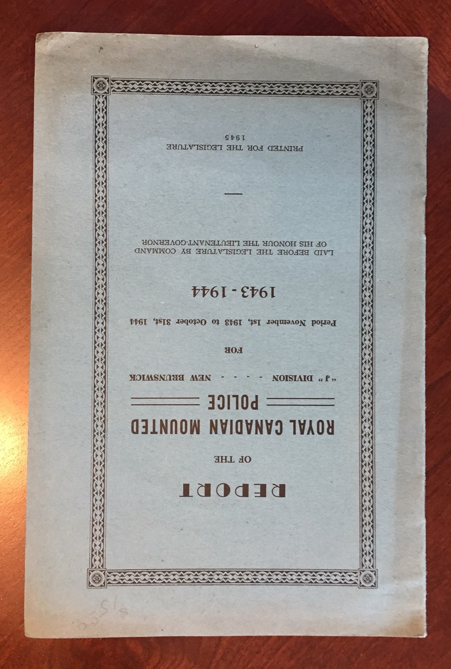 Report of the Royal Canadian Mounted Police, 