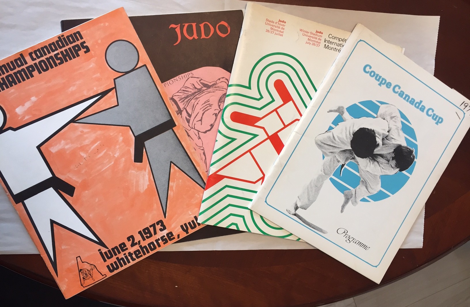 Lot of 7 Canadian/International Judo Championships programmes/programs/magazines