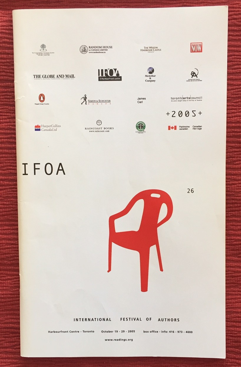 International Festival of Authors (IFOA) 2005 program (signed)