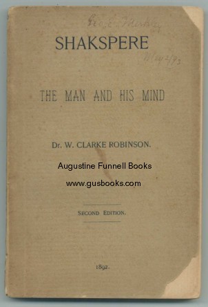 Image for SHAKSPERE (Shakespeare), The Man and His Mind